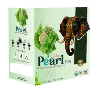 Organic moringa and mint tea